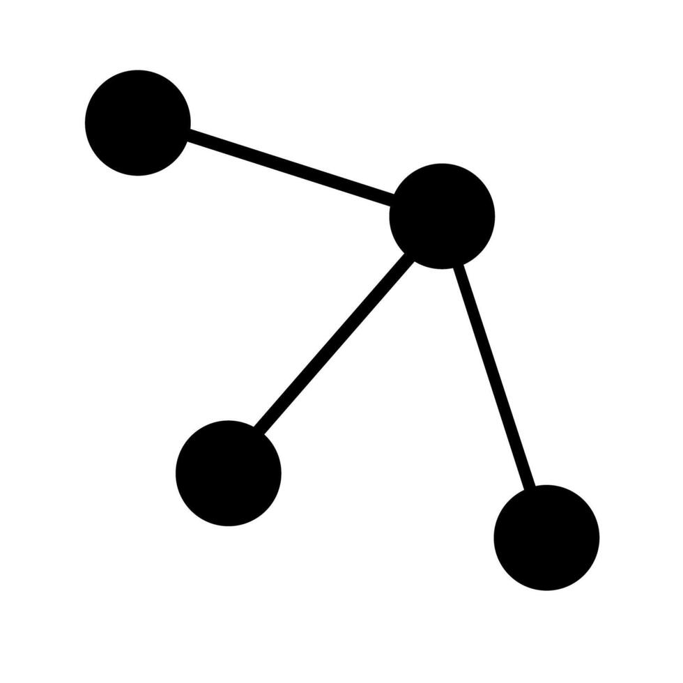 atom bindning silhuett ikon. vektor