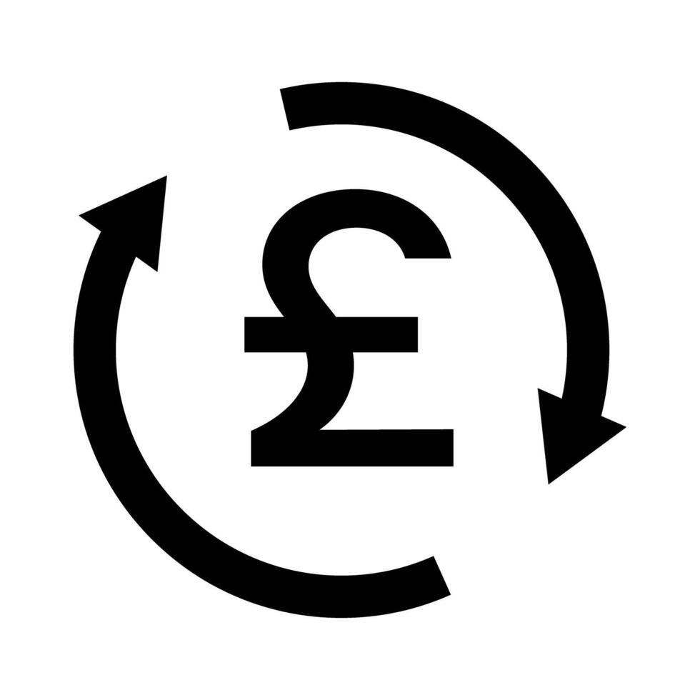 Pfund Austausch Symbol. Währung Austausch. vektor