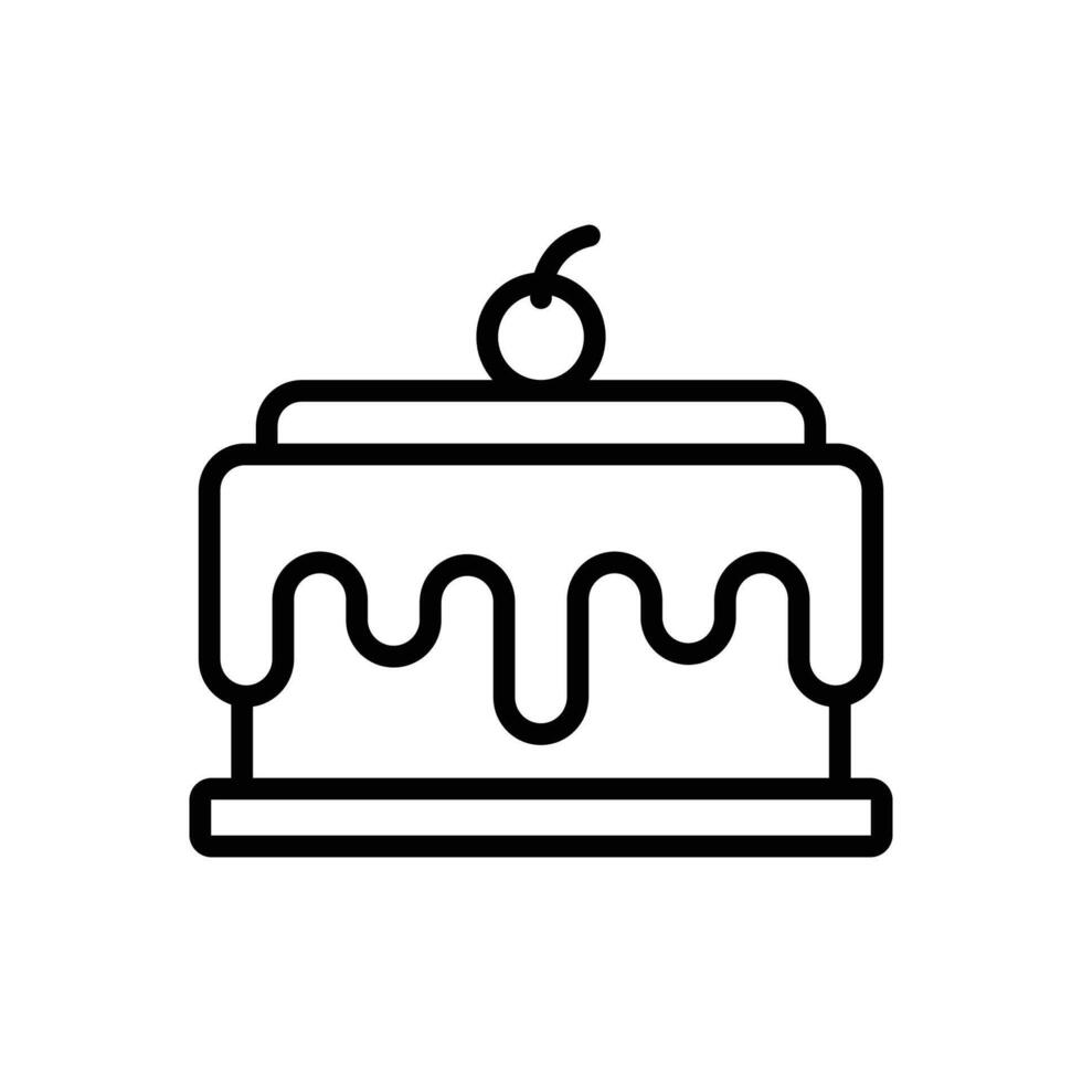 födelsedag kaka ikon design mall enkel och rena vektor