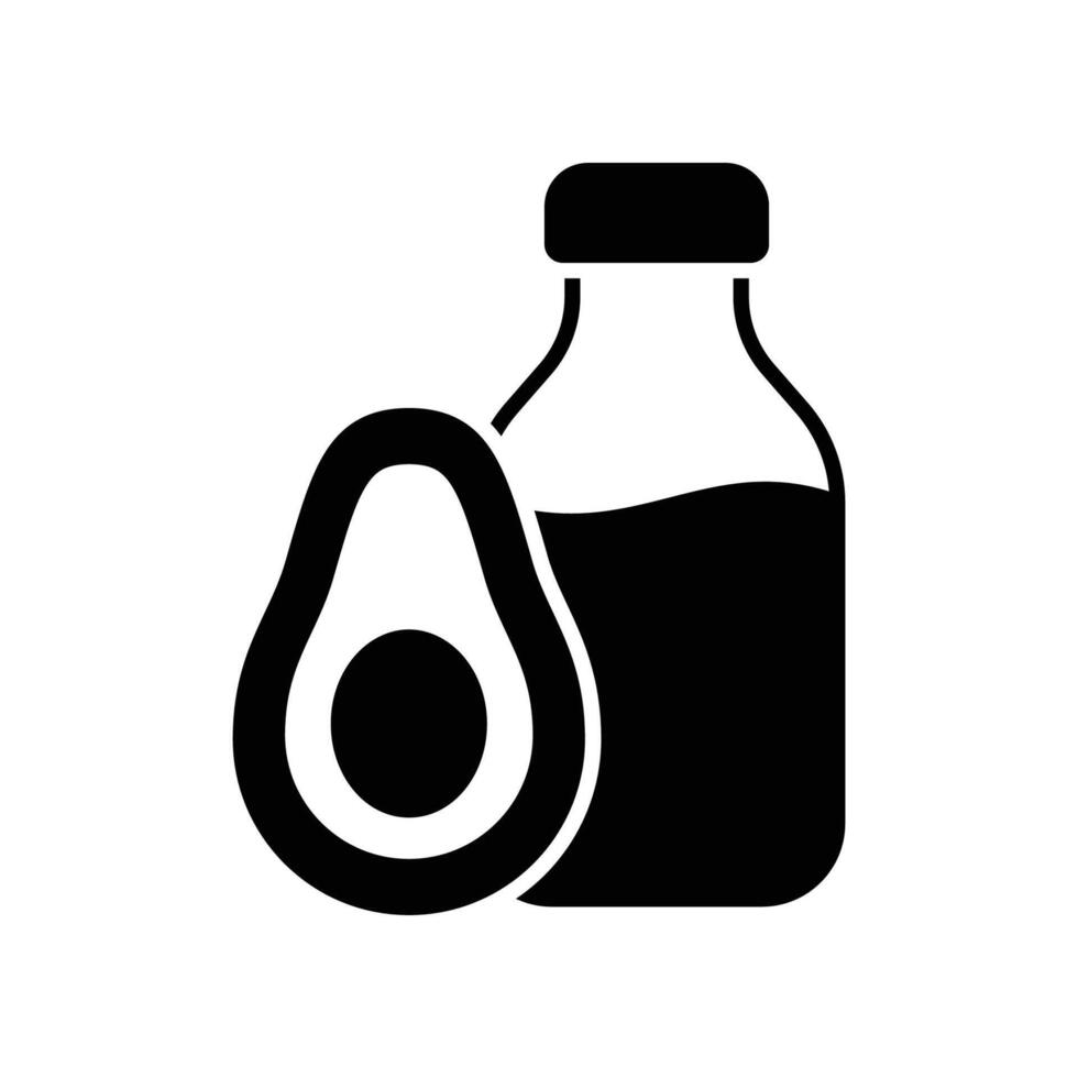 Avocado Saft Symbol Design Vorlage einfach und sauber vektor