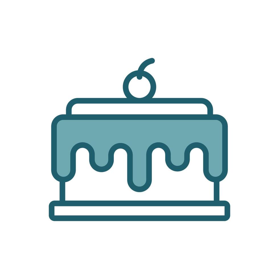 Geburtstag Kuchen Symbol Design Vorlage einfach und sauber vektor