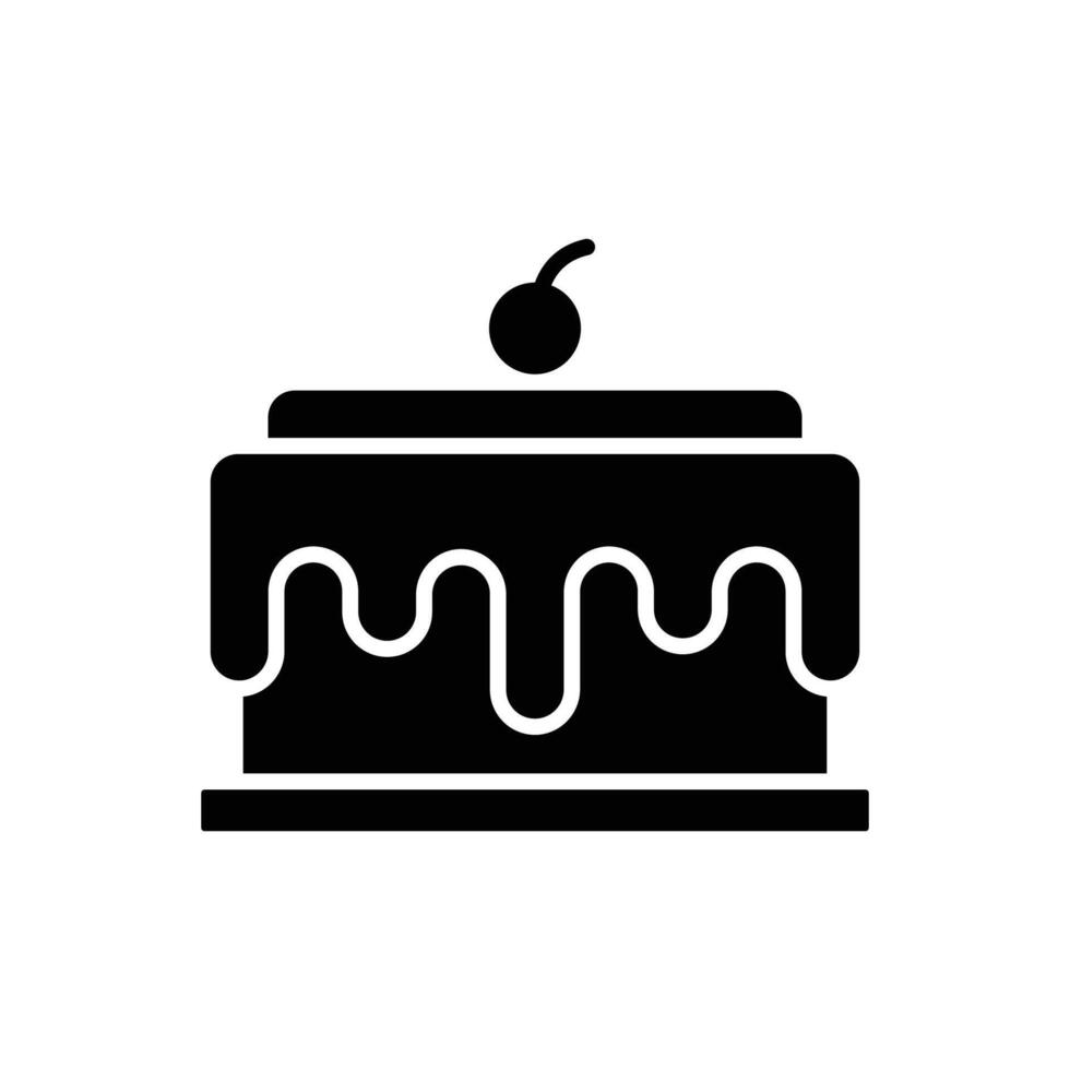 Geburtstag Kuchen Symbol Design Vorlage einfach und sauber vektor