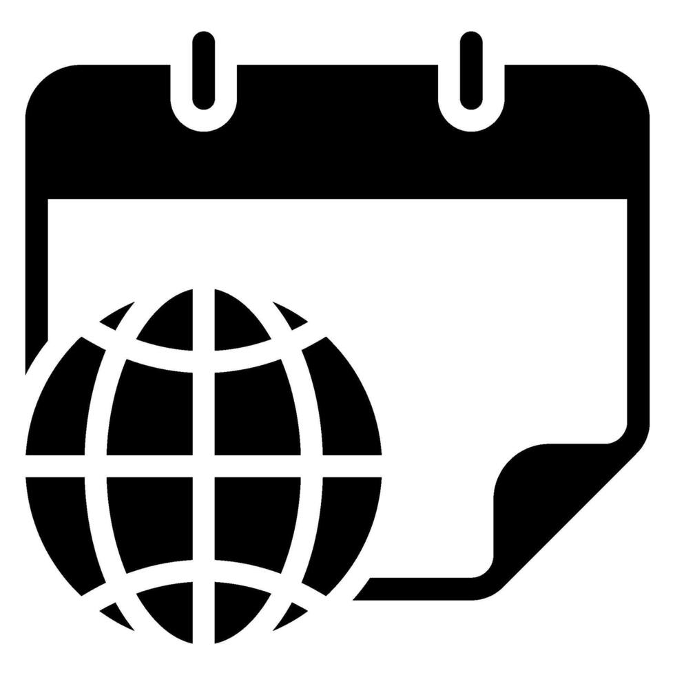 globales Glyphen-Symbol vektor