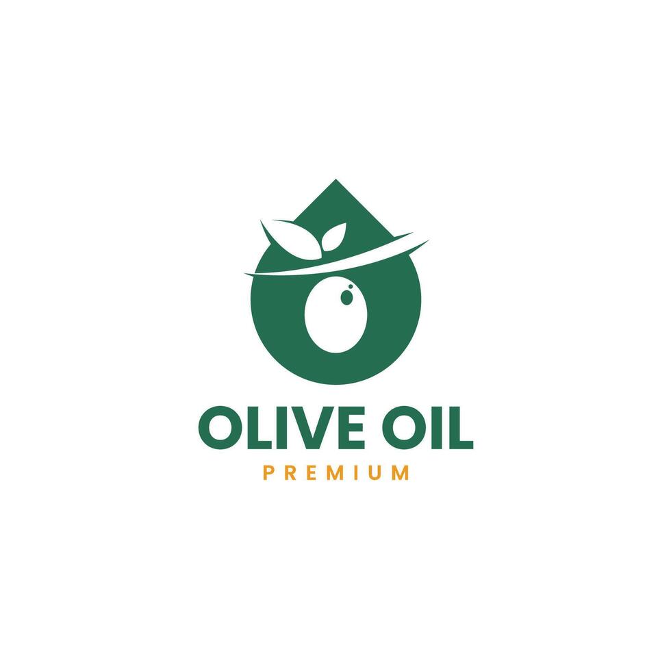 Olive Öl Logo Design Illustration Idee vektor