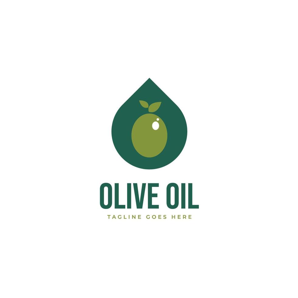 oliv olja logotyp design illustration aning vektor