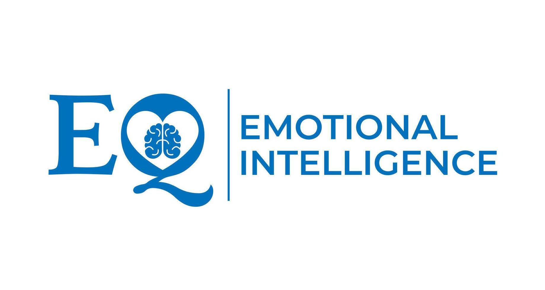 isolerat emotionell intelligens logotyp ikon vektor