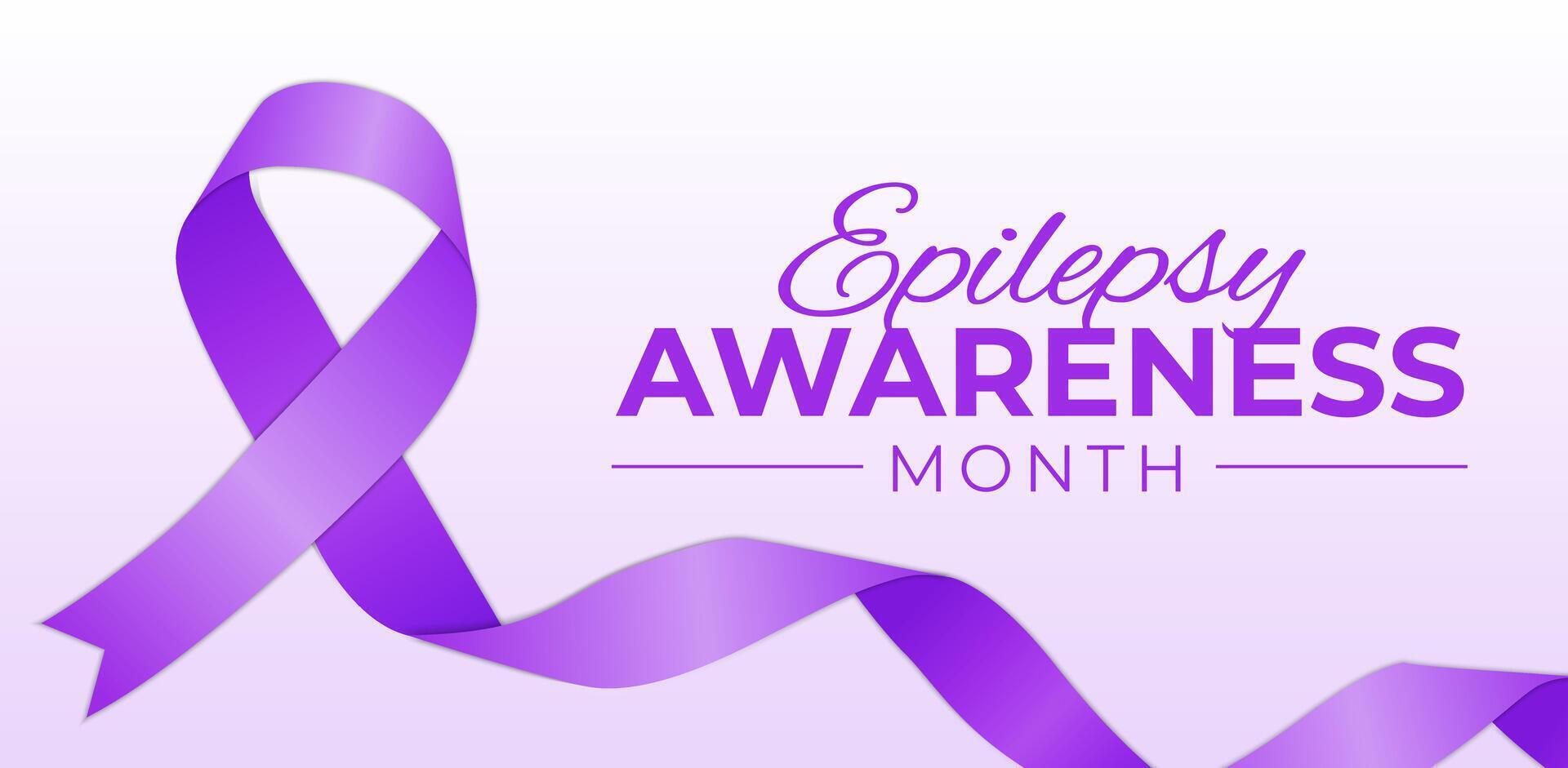 epilepsi medvetenhet månad bakgrund baner vektor
