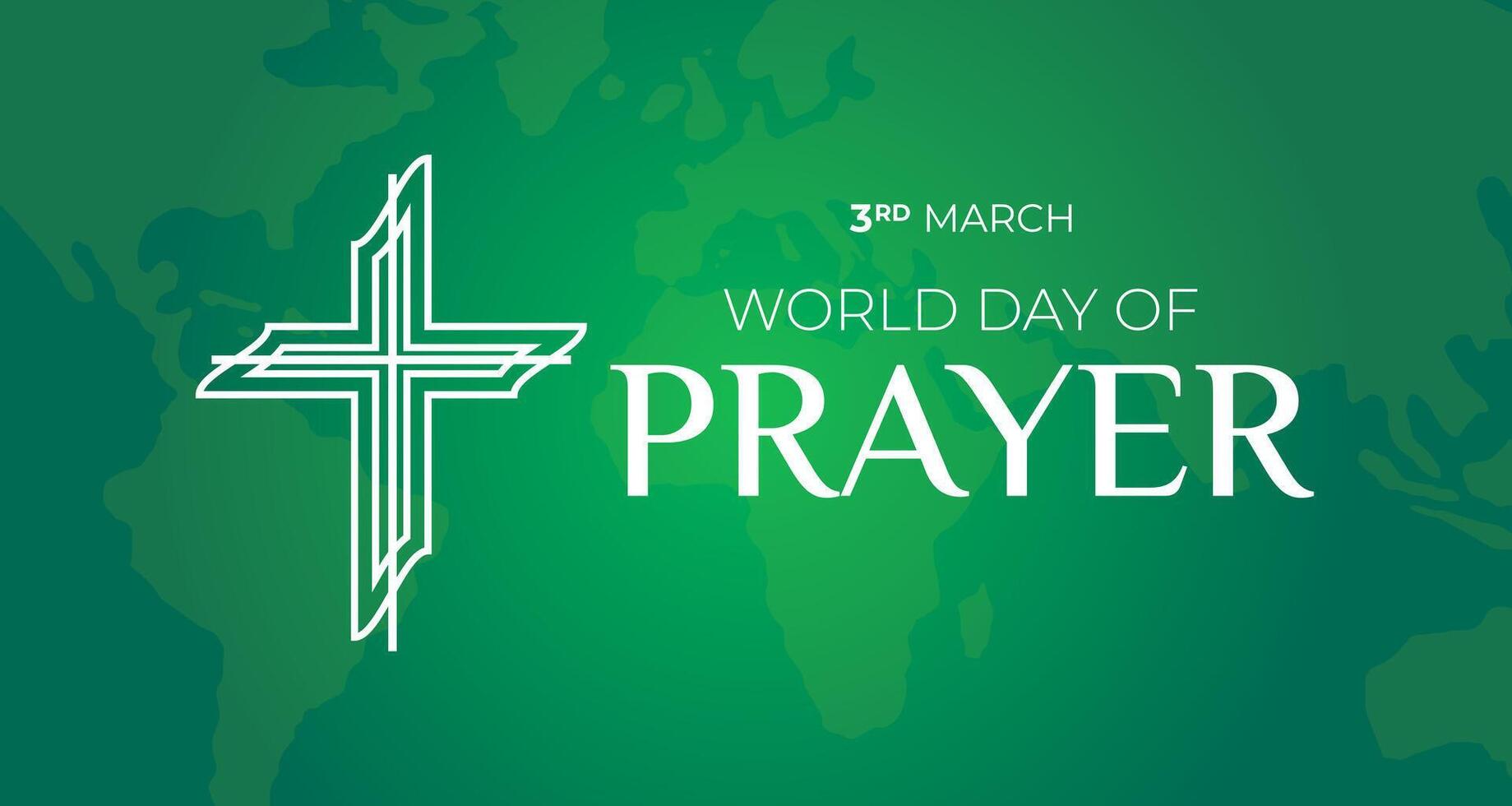 Welt Tag von Gebet Illustration mit Kreuz vektor