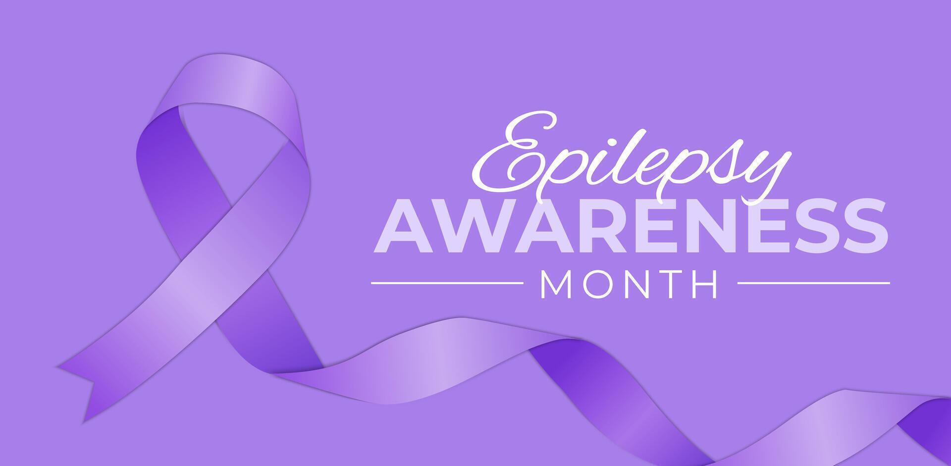 lila epilepsi medvetenhet månad bakgrund vektor