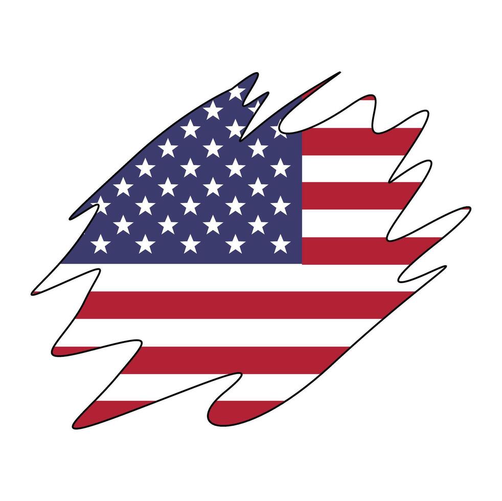 Design der amerikanischen Flagge vektor