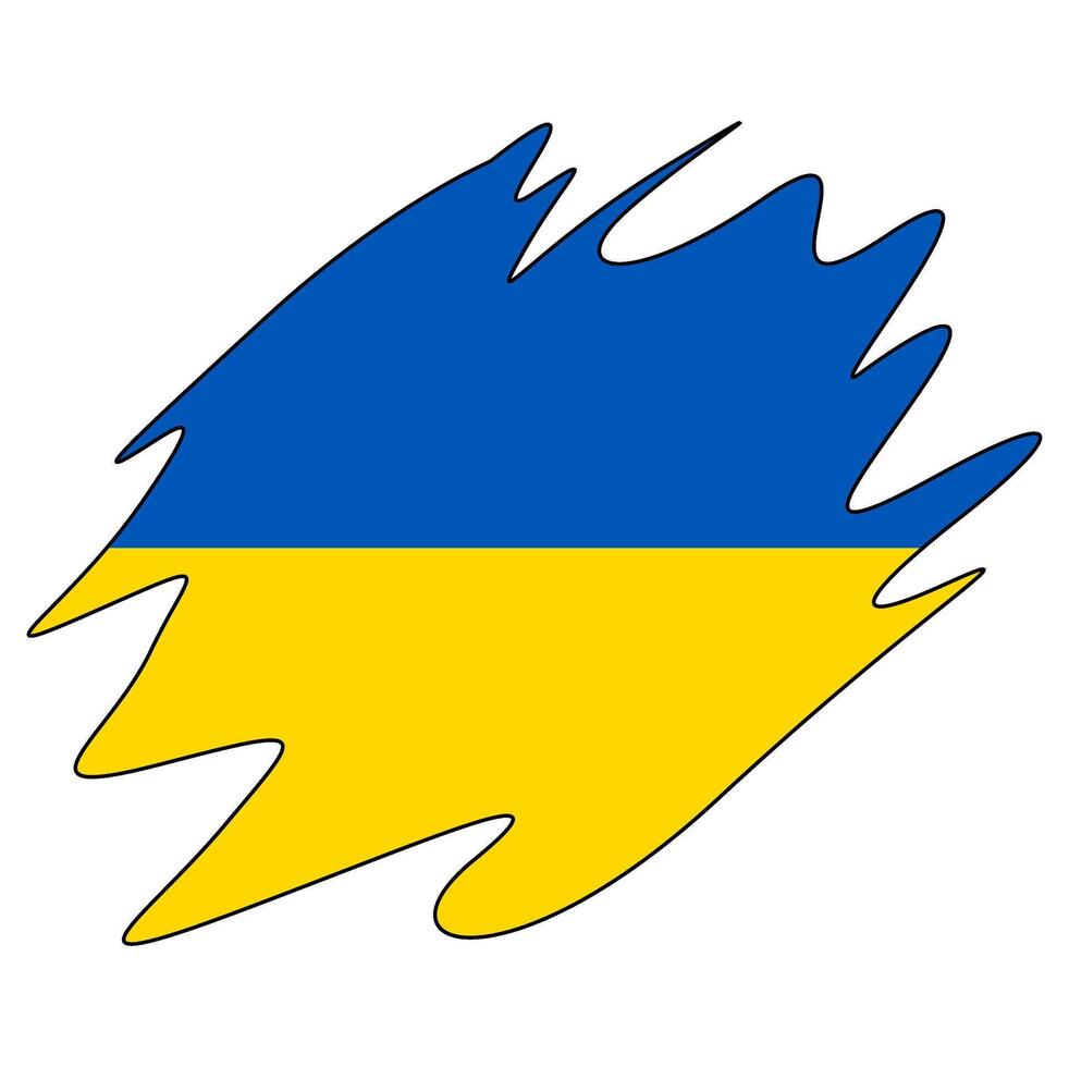 Design der ukrainischen Flagge vektor