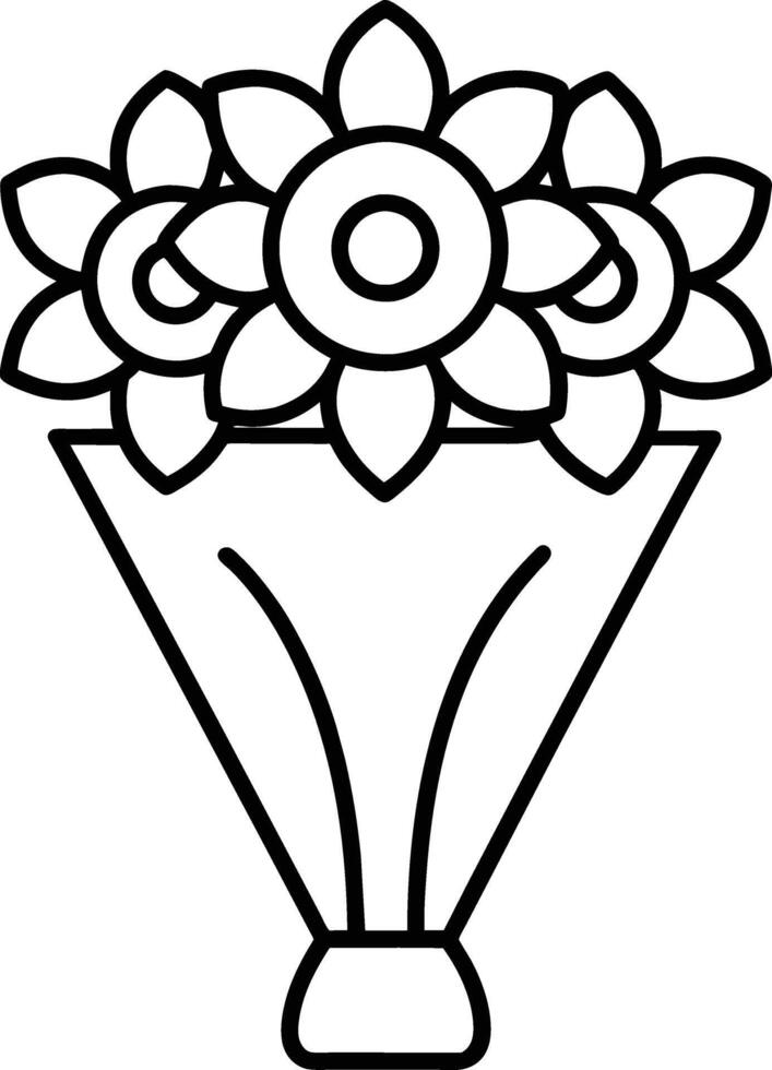 blomma bukett ,bröllop ikon vektor