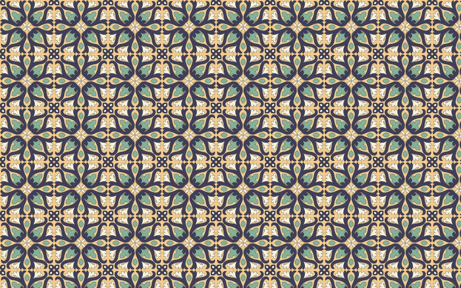 Fußboden Fliese orientalisch geometrisch Jahrgang Keramik Fliesen Patchwork Hintergrund abstrakt nahtlos Muster vektor