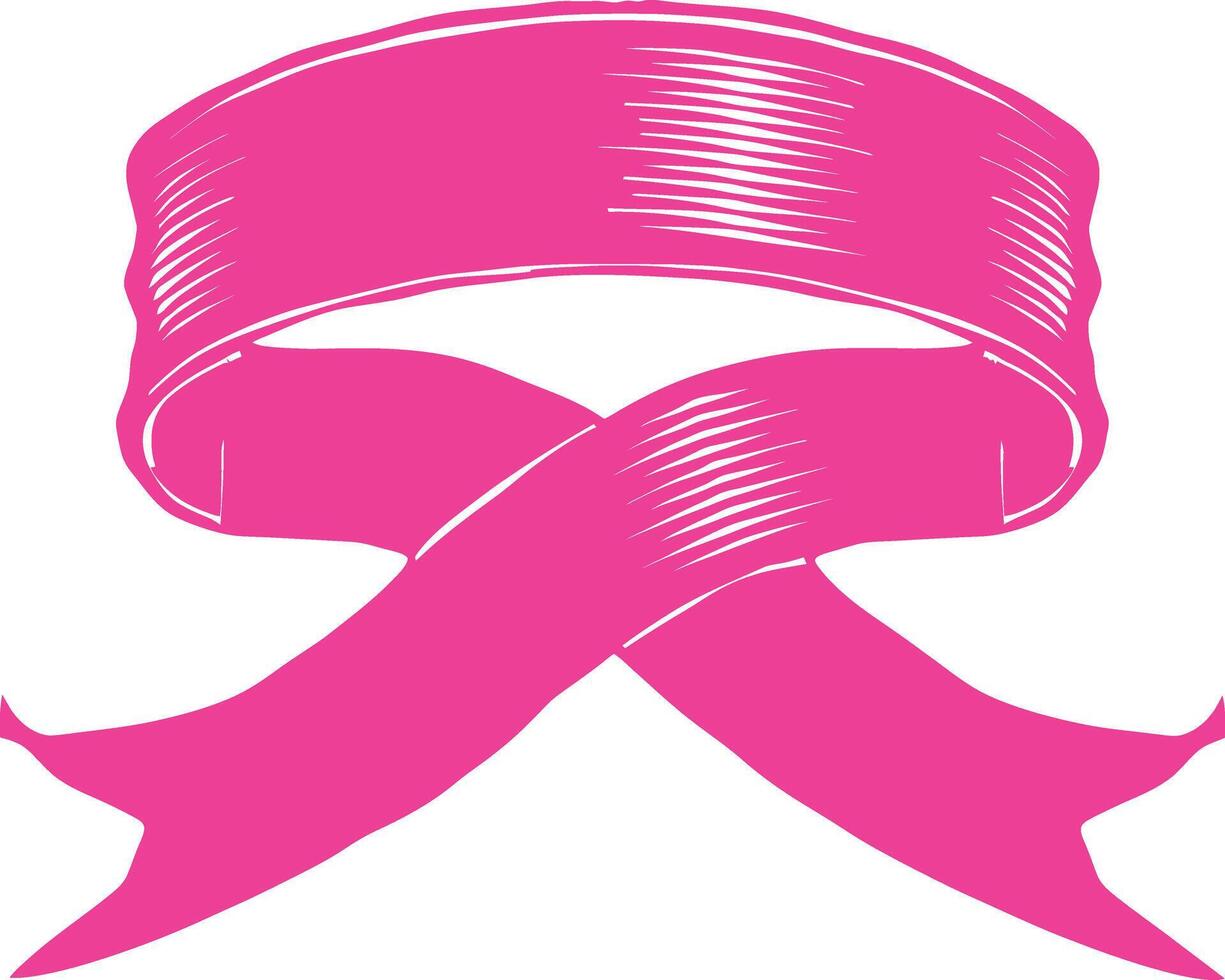 rosa band ett internationell symbol av bröst cancer medvetenhet vektor