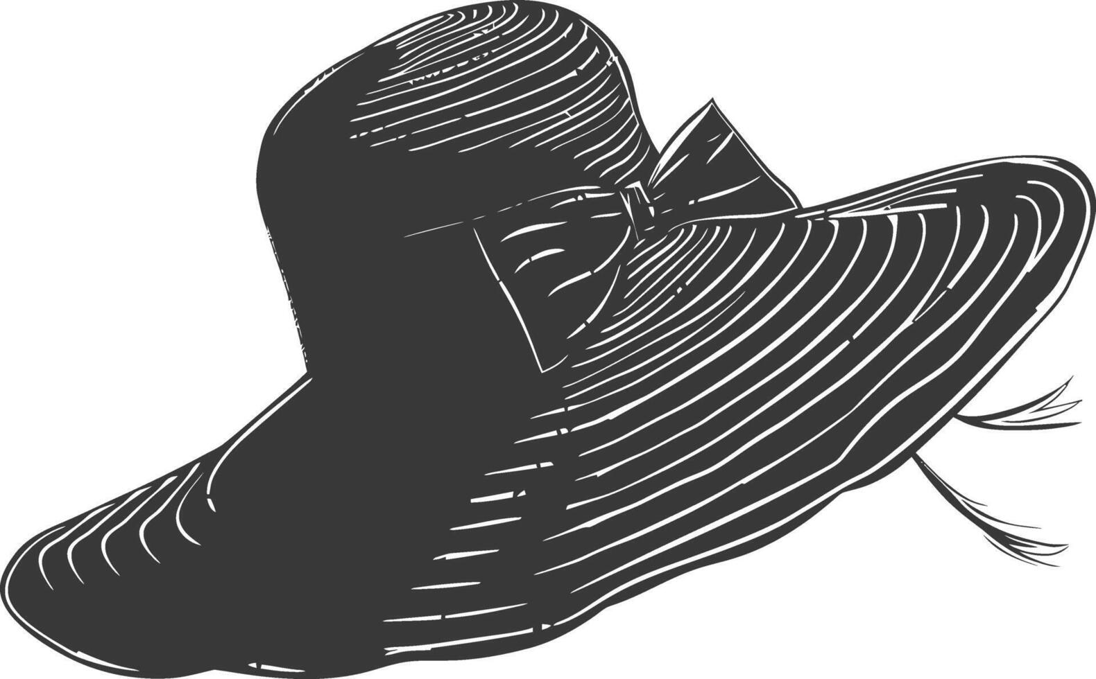 Silhouette Strand Hut schwarz Farbe nur vektor