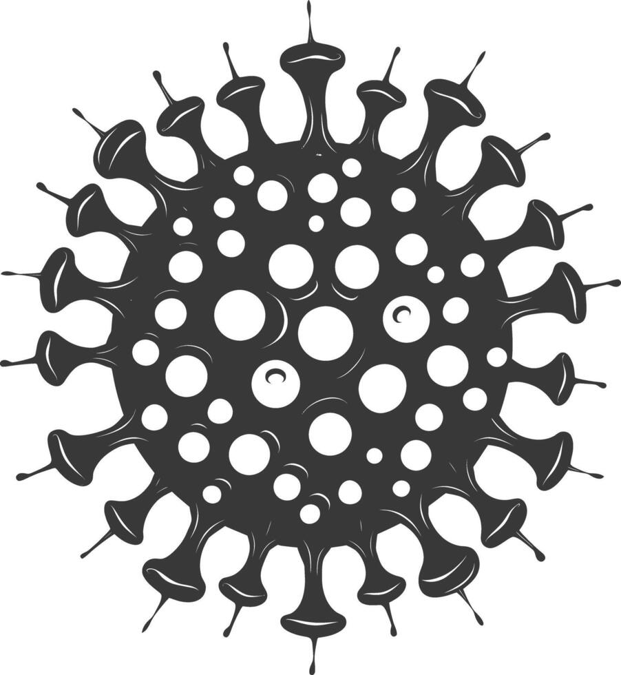 silhuett virus svart Färg endast full kropp vektor