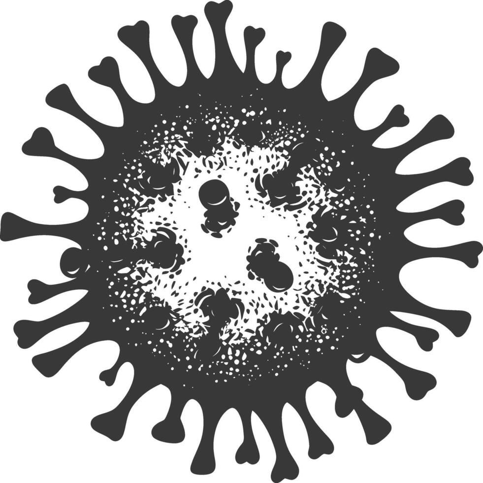 silhuett virus svart Färg endast full kropp vektor