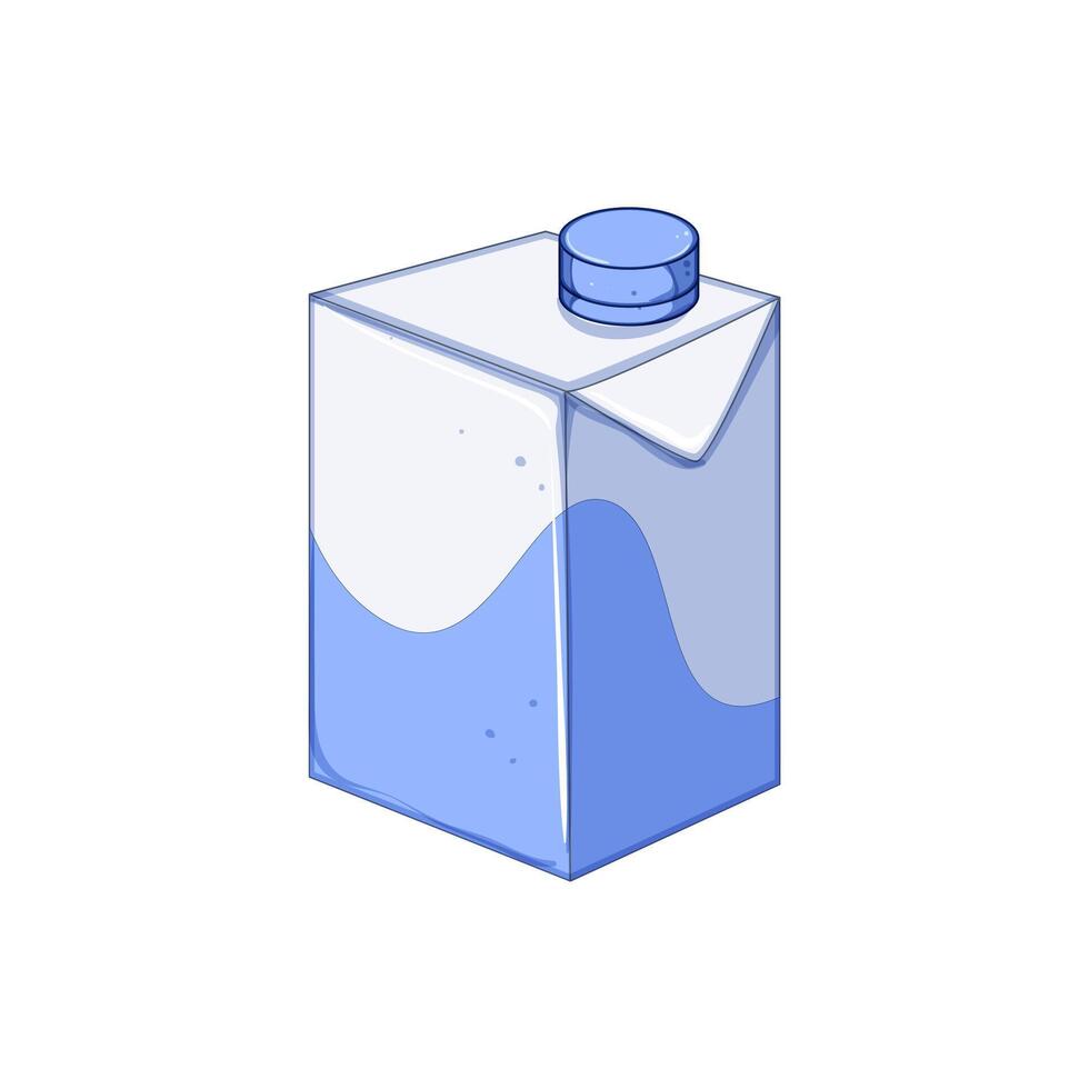 kartong mjölk låda tecknad serie illustration vektor