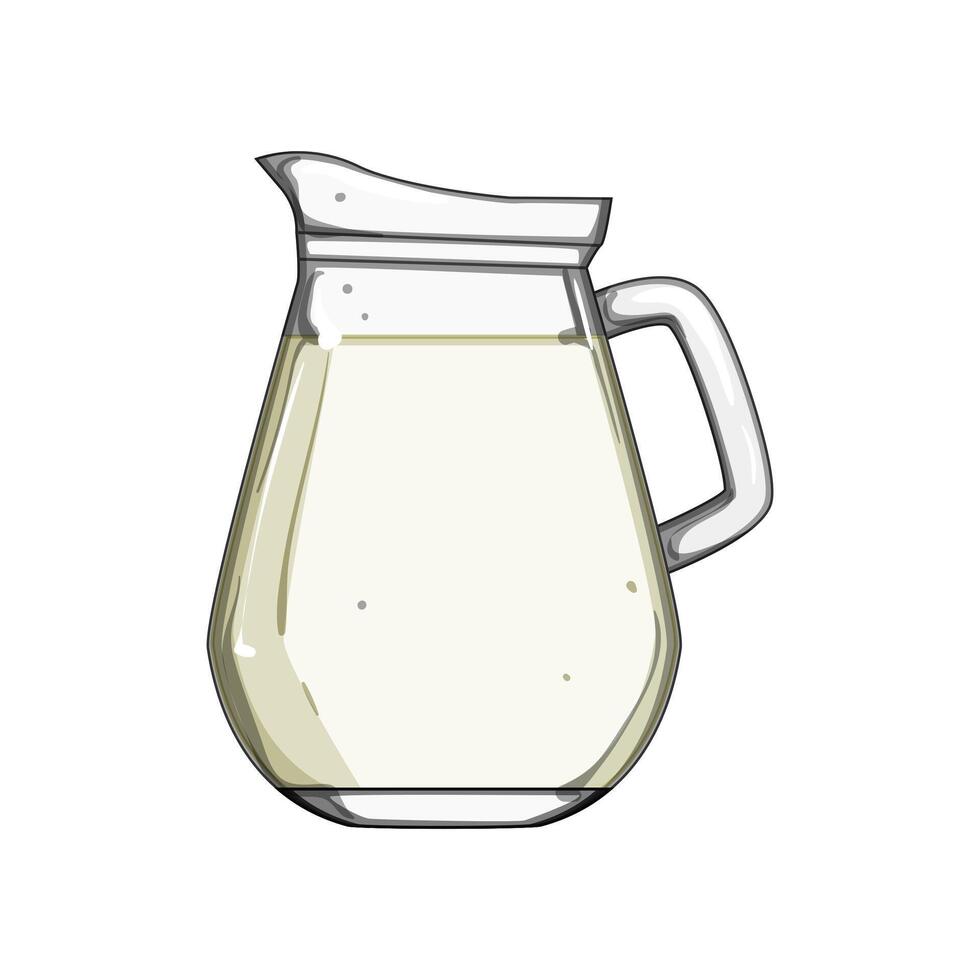 kartong mjölk kanna tecknad serie illustration vektor