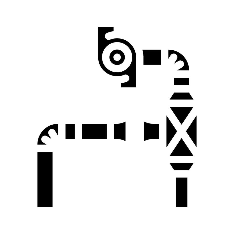 Auspuff System Belüftung Glyphe Symbol Illustration vektor