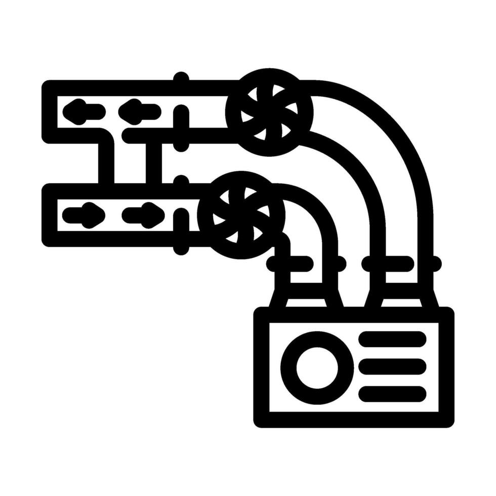 Belüftung System Linie Symbol Illustration vektor