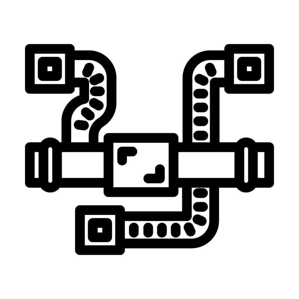 Rohrleitungen Belüftung Linie Symbol Illustration vektor