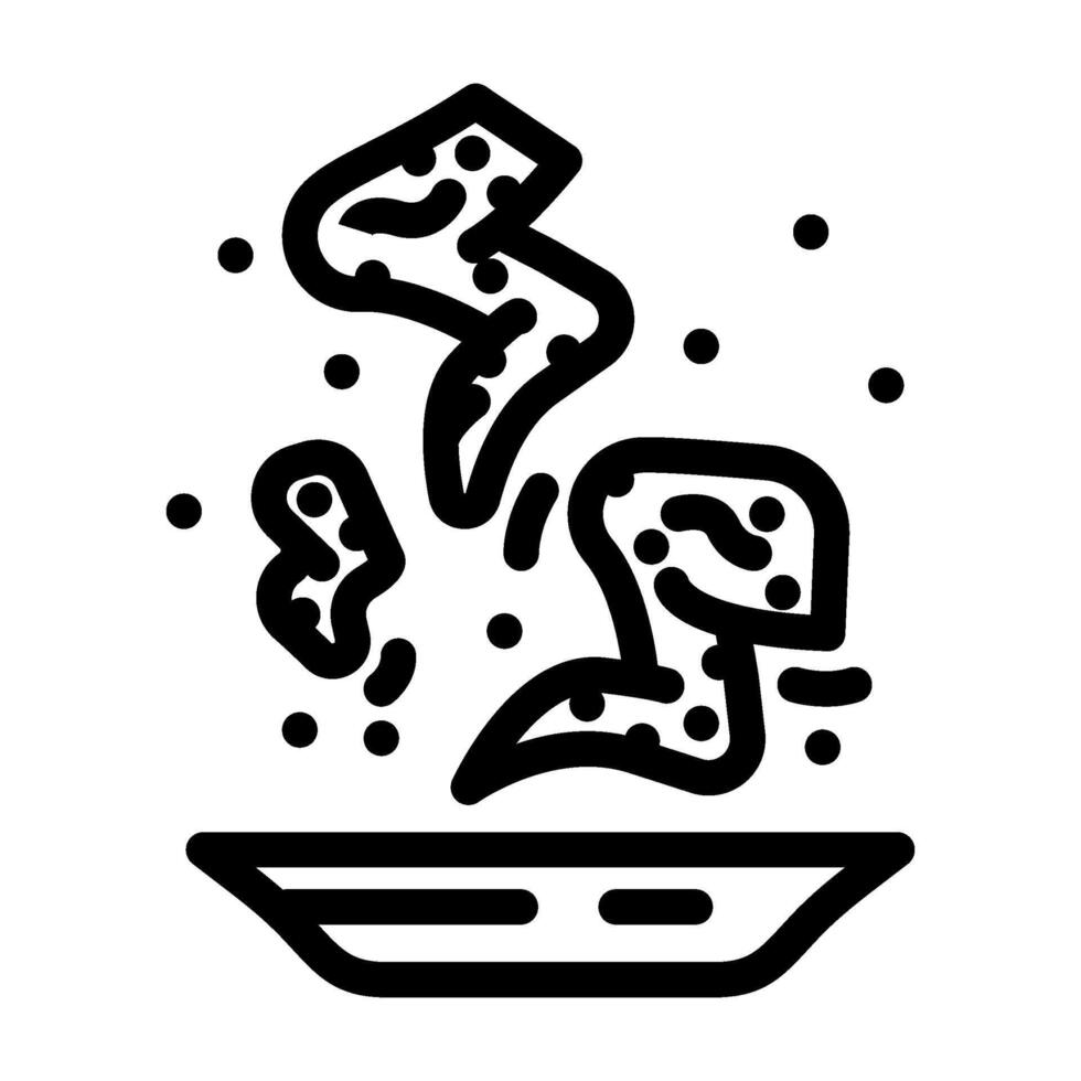 Hähnchen Flügel schnell Essen Linie Symbol Illustration vektor