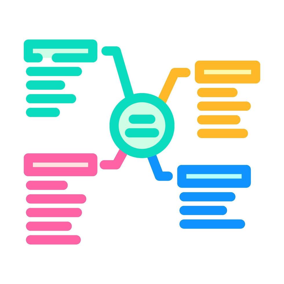 Stichwort Clustering SEO Farbe Symbol Illustration vektor