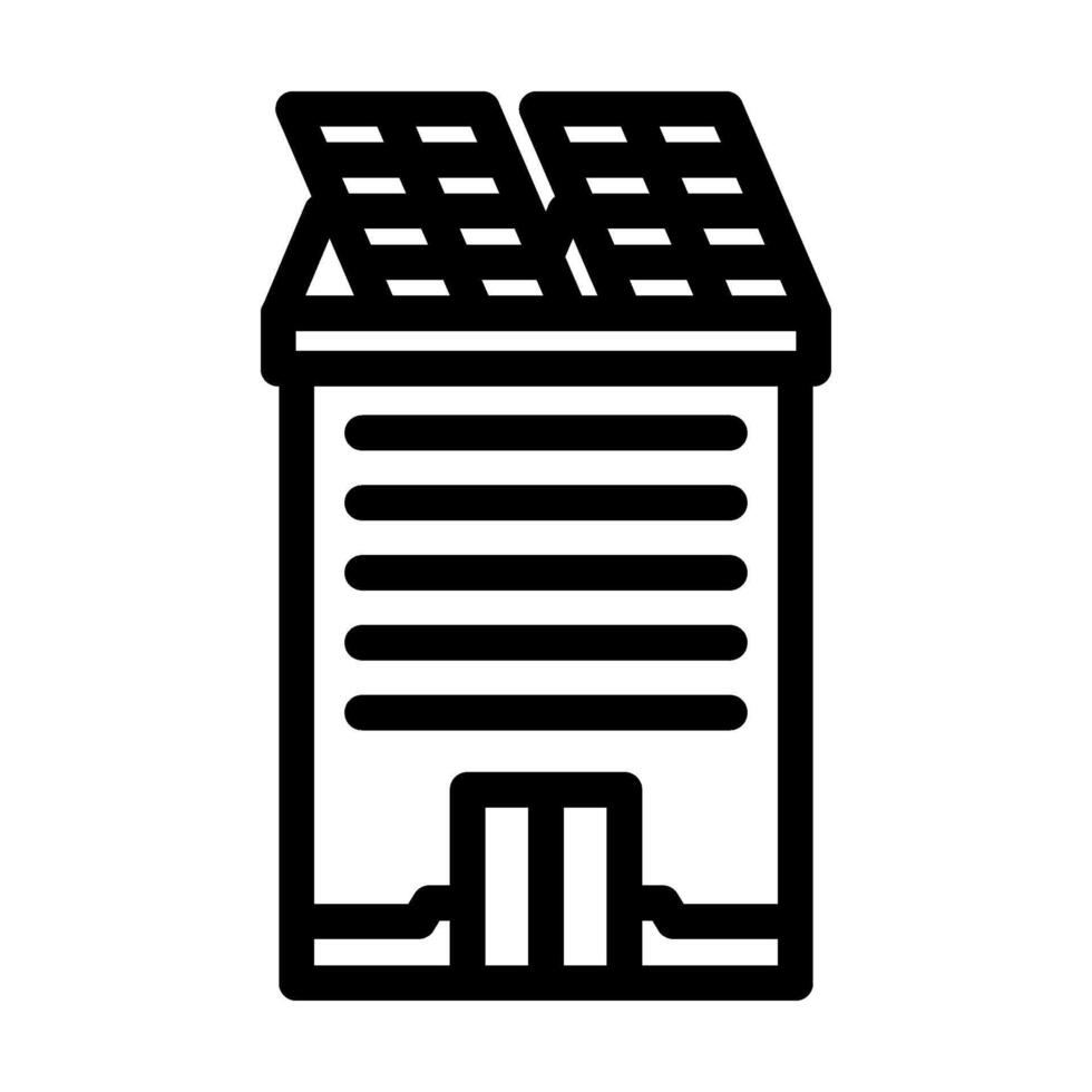 Dach Solar- Panel Linie Symbol Illustration vektor