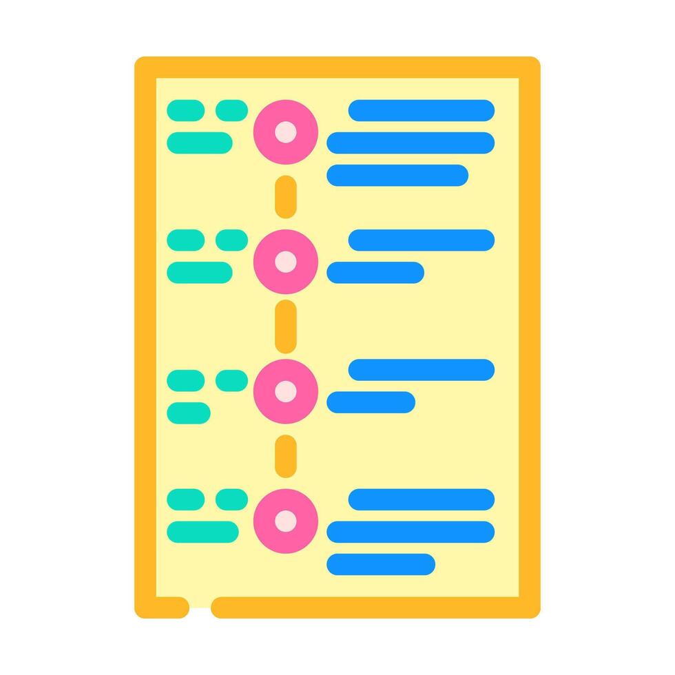 händelse schema Färg ikon illustration vektor