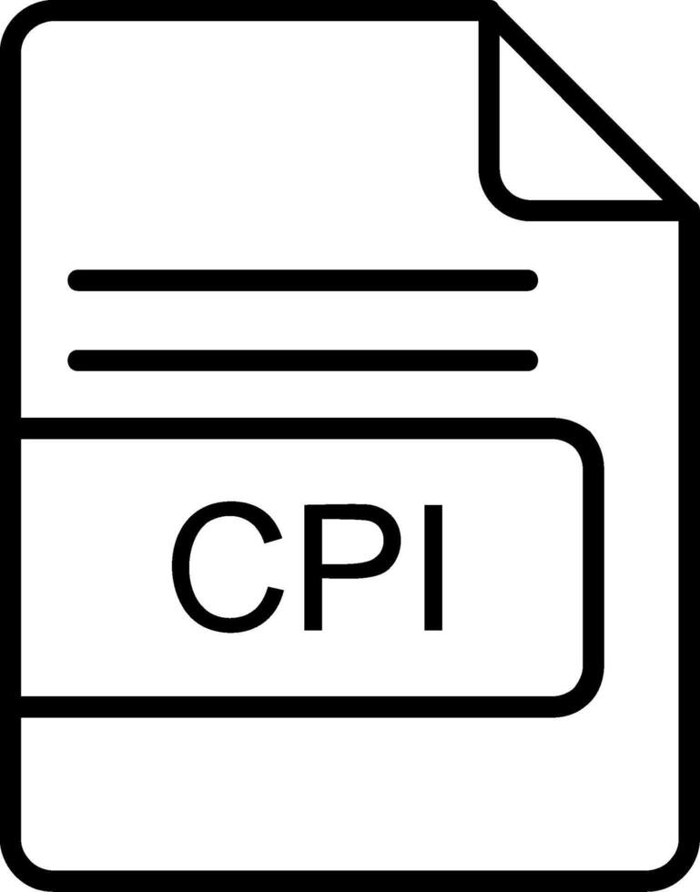 cpi Datei Format Linie Symbol vektor