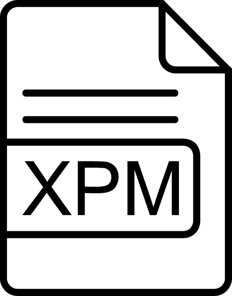 xpm fil formatera linje ikon vektor