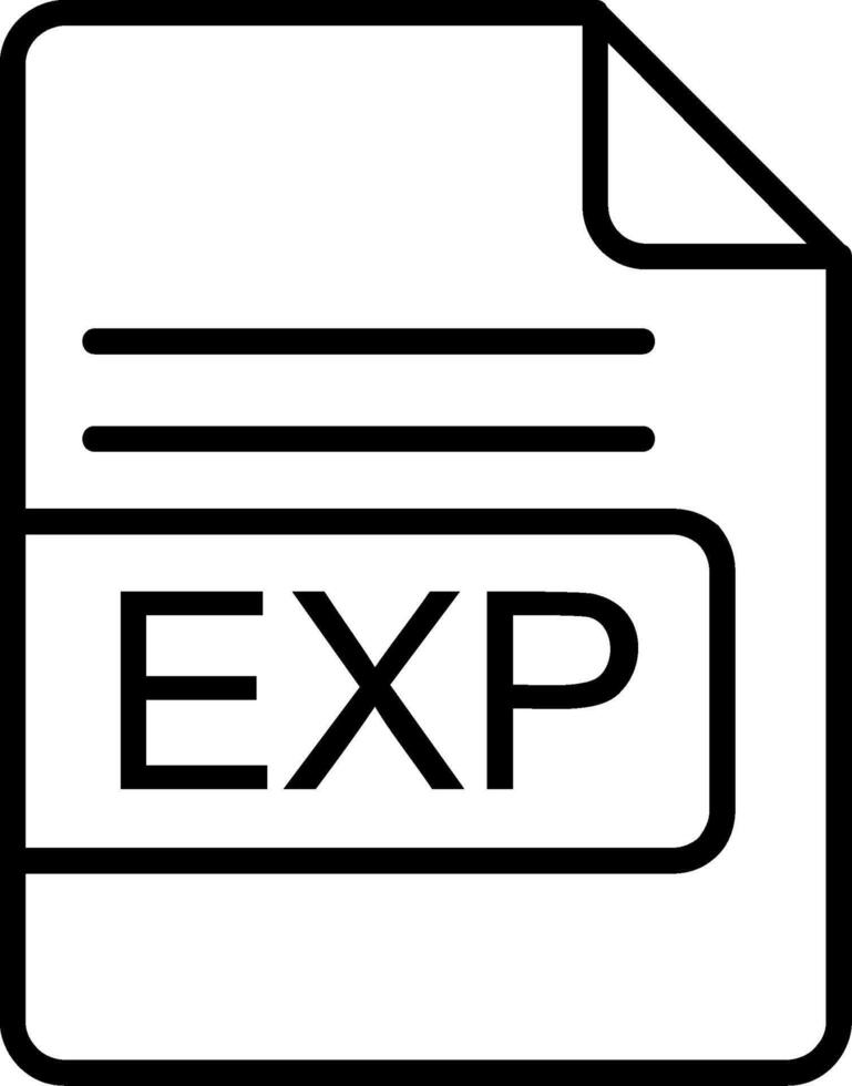 exp Datei Format Linie Symbol vektor