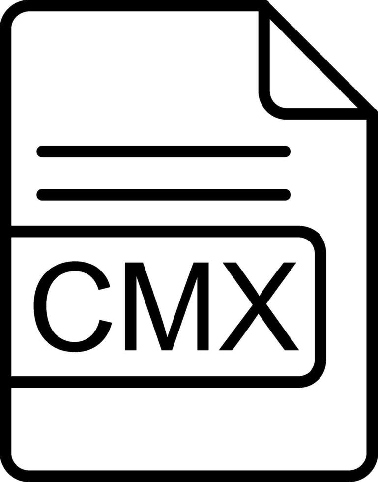 cmx fil formatera linje ikon vektor