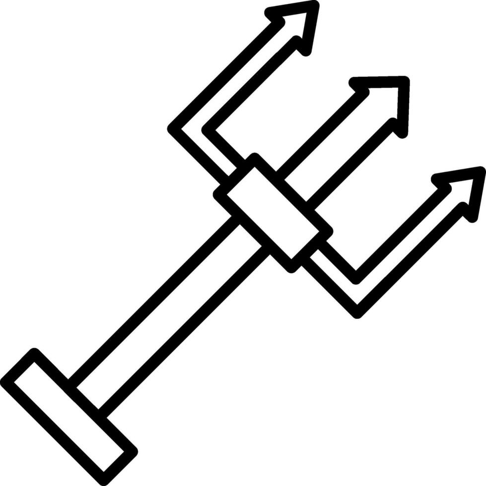 Symbol für die Dreizacklinie vektor
