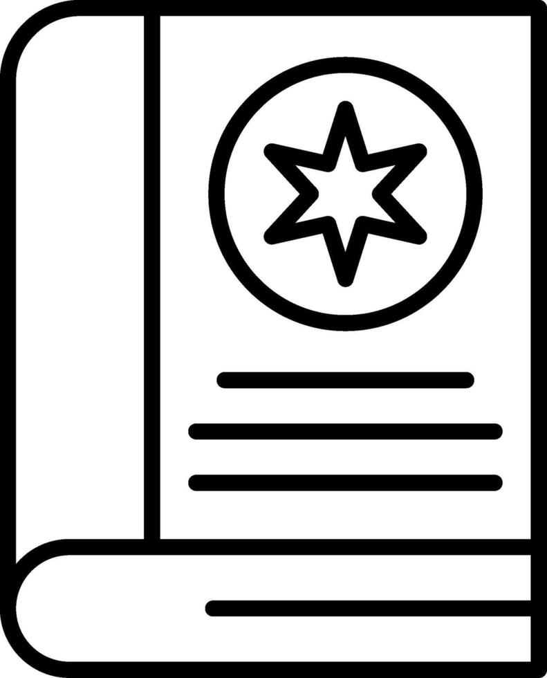 Symbol für magische Buchlinie vektor