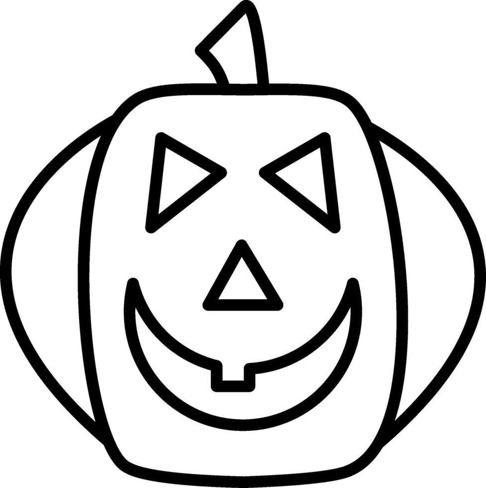 Halloween Kürbis Liniensymbol vektor