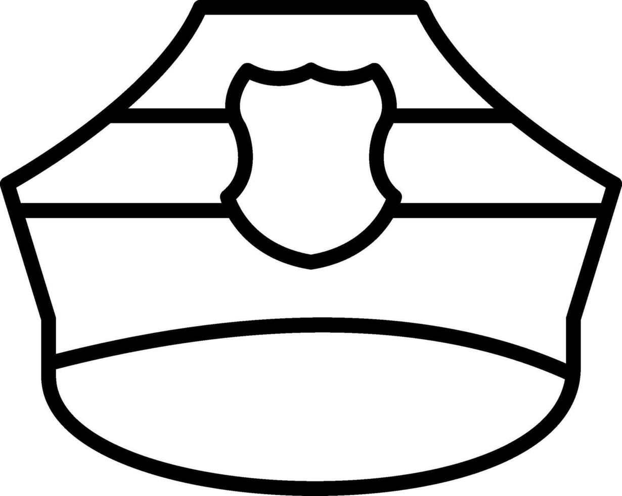 Symbol für die Polizeihutlinie vektor