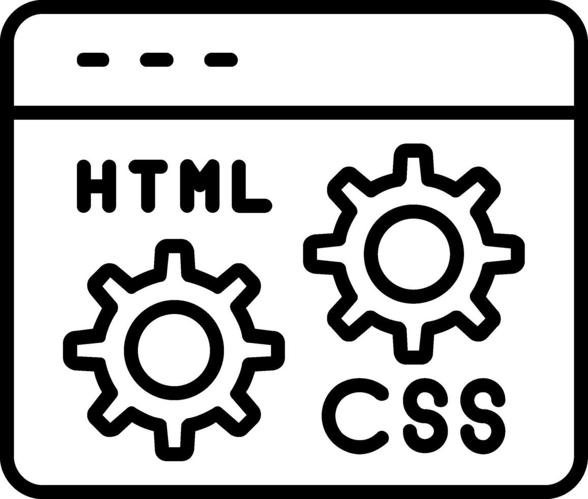 webbutveckling linje ikon vektor