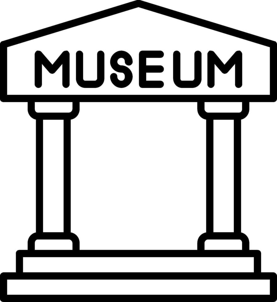 Symbol der Museumslinie vektor