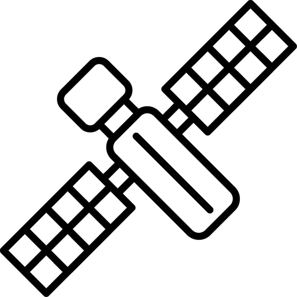 Satellit Linie Symbol vektor