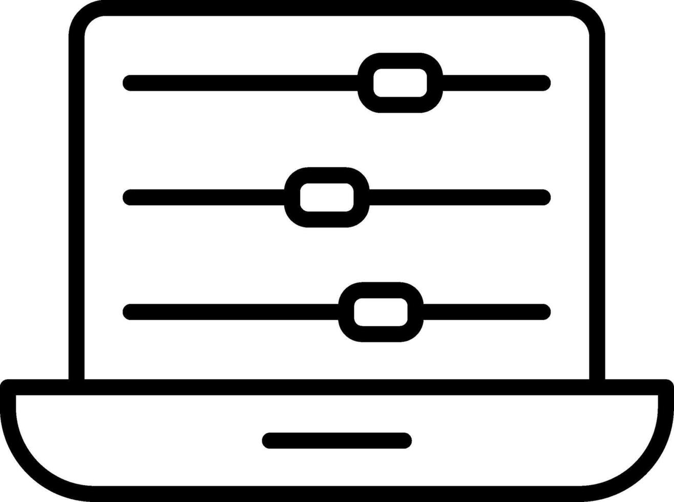 Symbol für die Schiebereglerlinie vektor