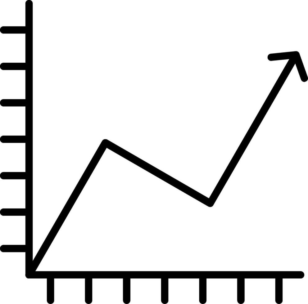 Liniendiagramm Liniensymbol vektor