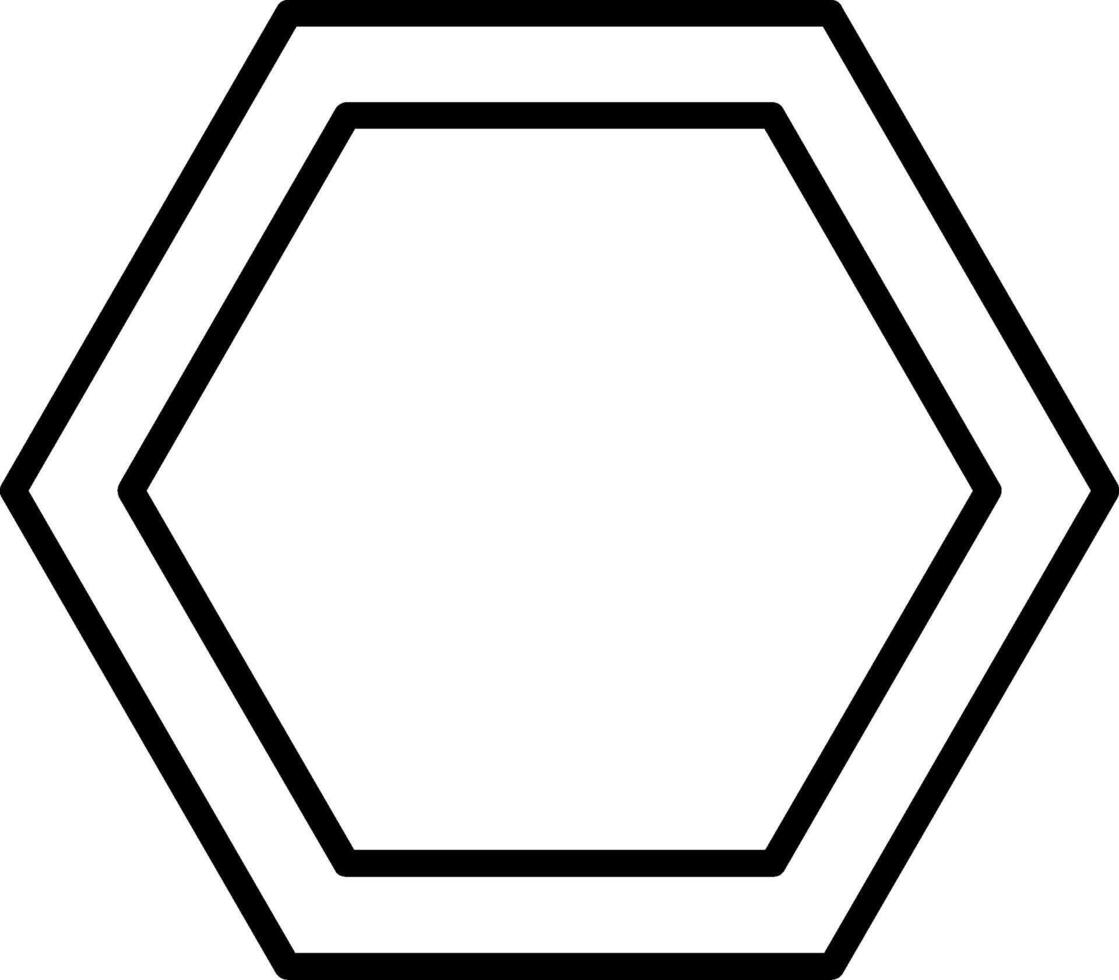 hexagon linje ikon vektor