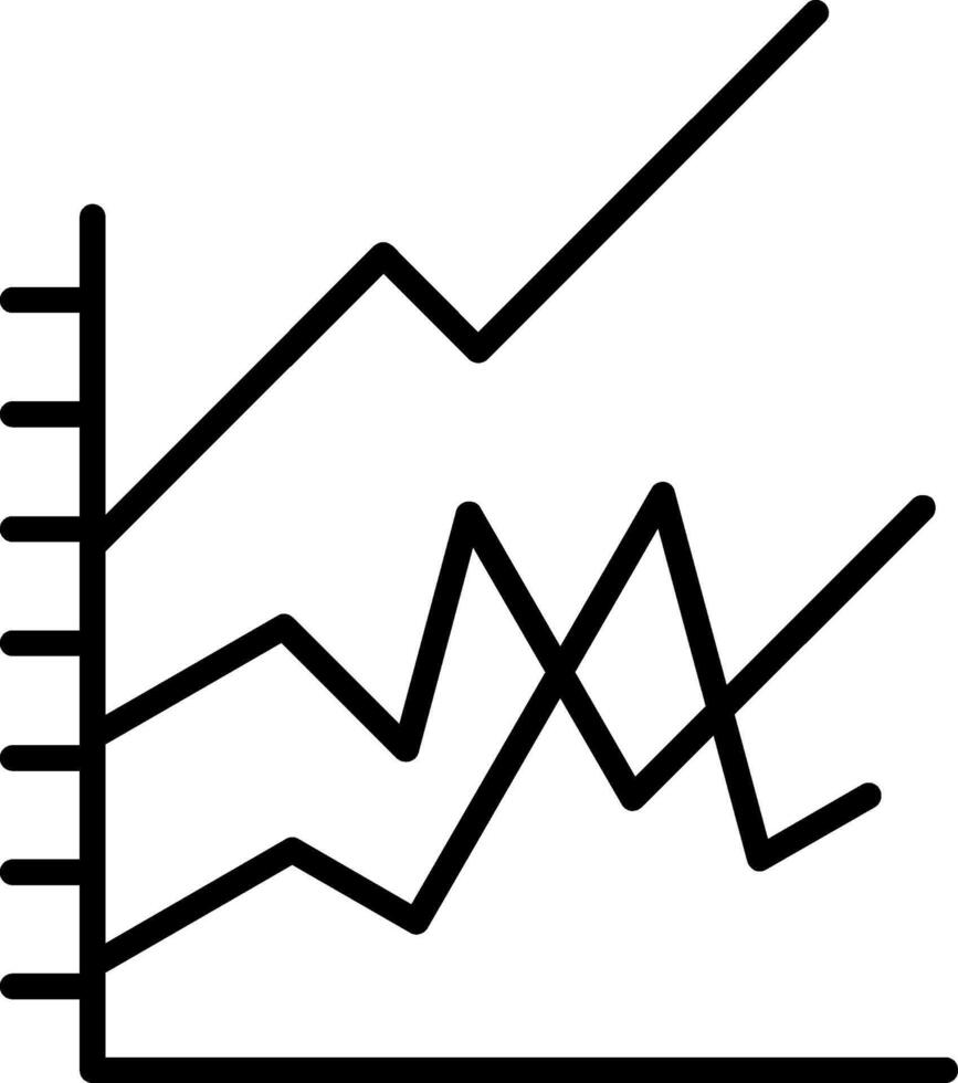 Liniendiagramm Liniensymbol vektor