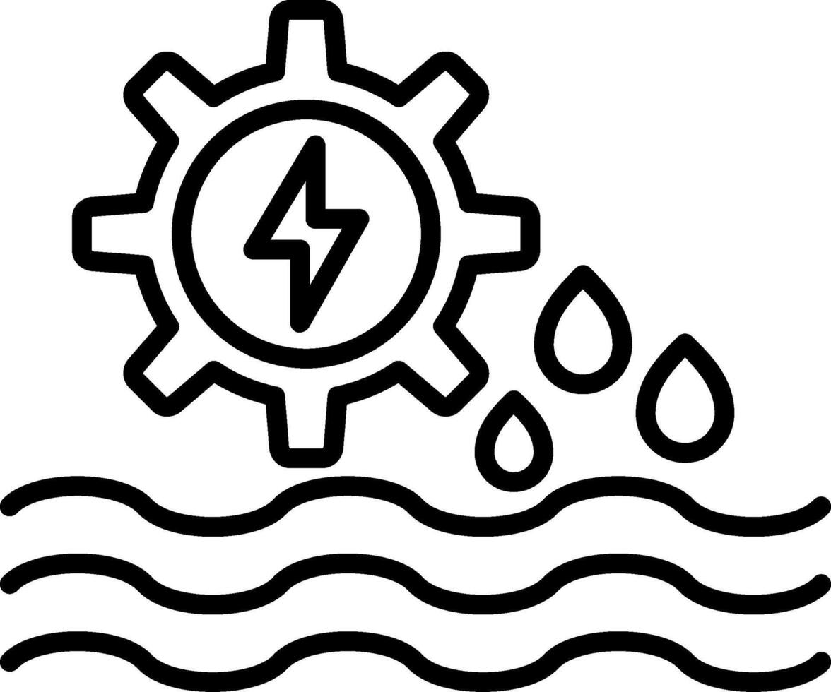 Symbol für Wasserkraftleitung vektor
