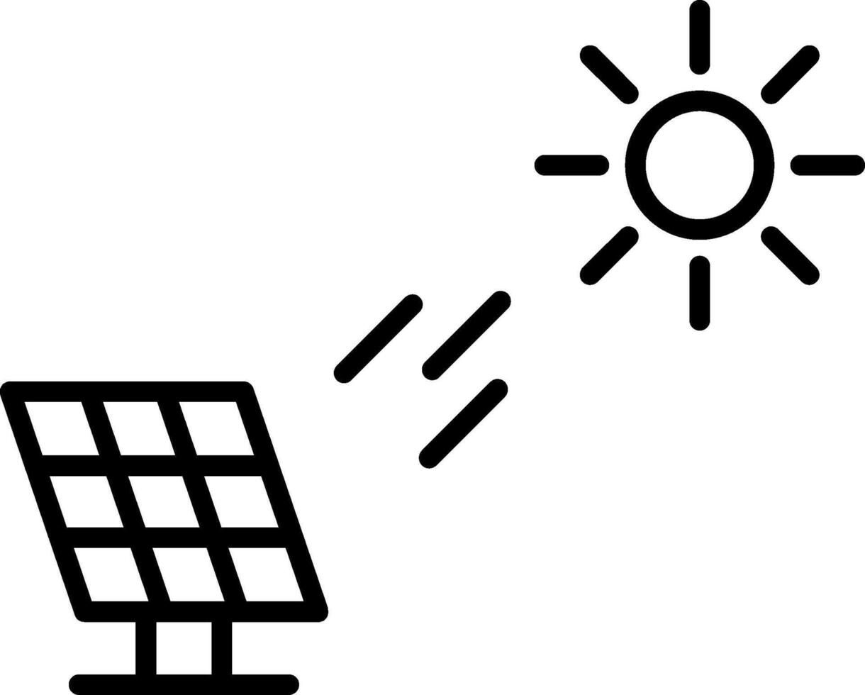 Solar- Leistung Linie Symbol vektor