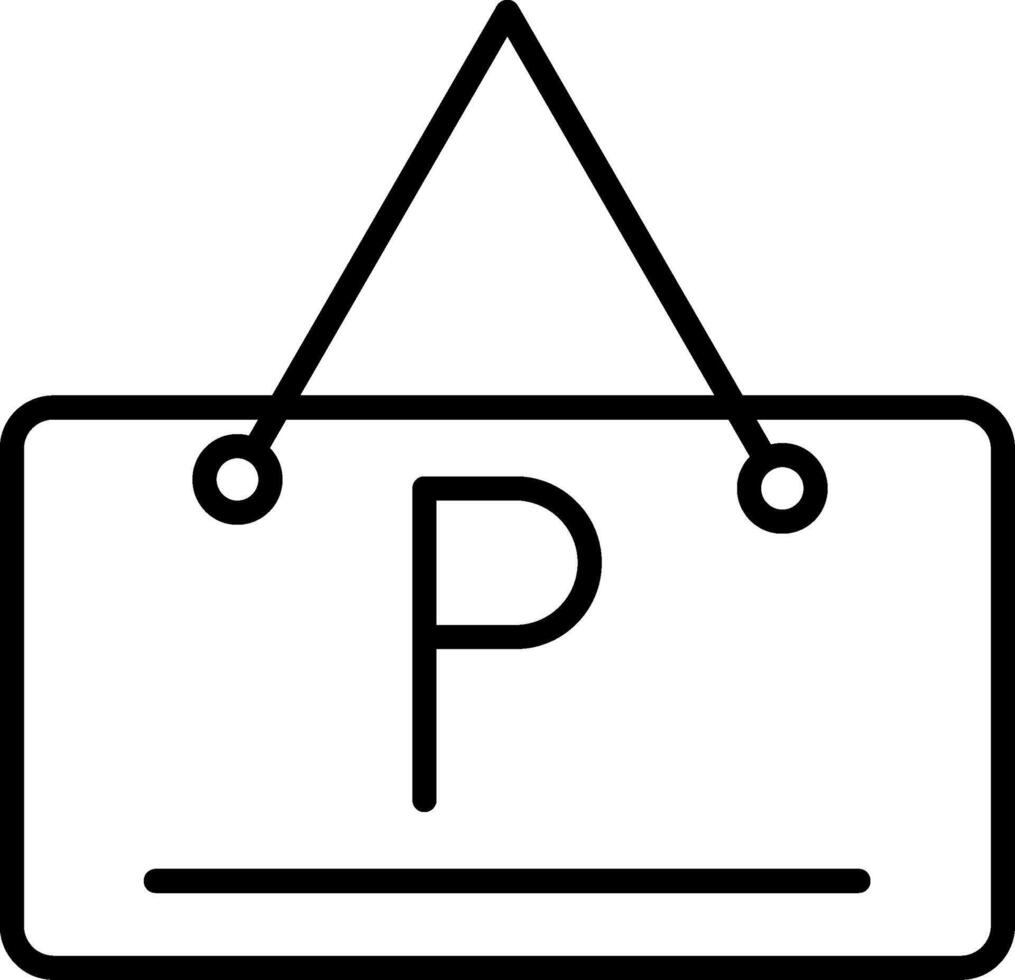 Symbol für die Parklinie vektor