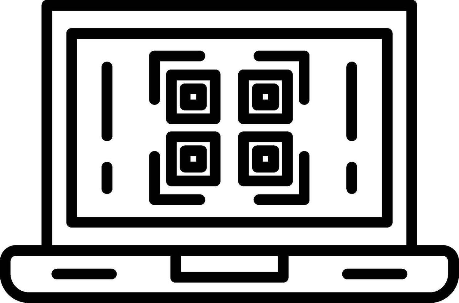 online qr Code Linie Symbol vektor