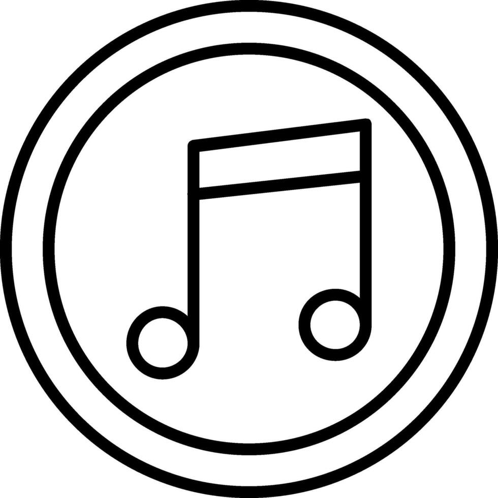 Musik- Hinweis Linie Symbol vektor